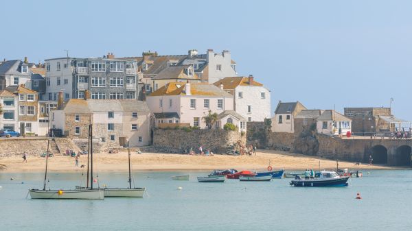 St Ives on a summer lunch time