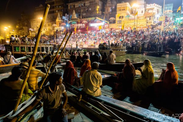 Photographing Ganga Arti , Varanasi